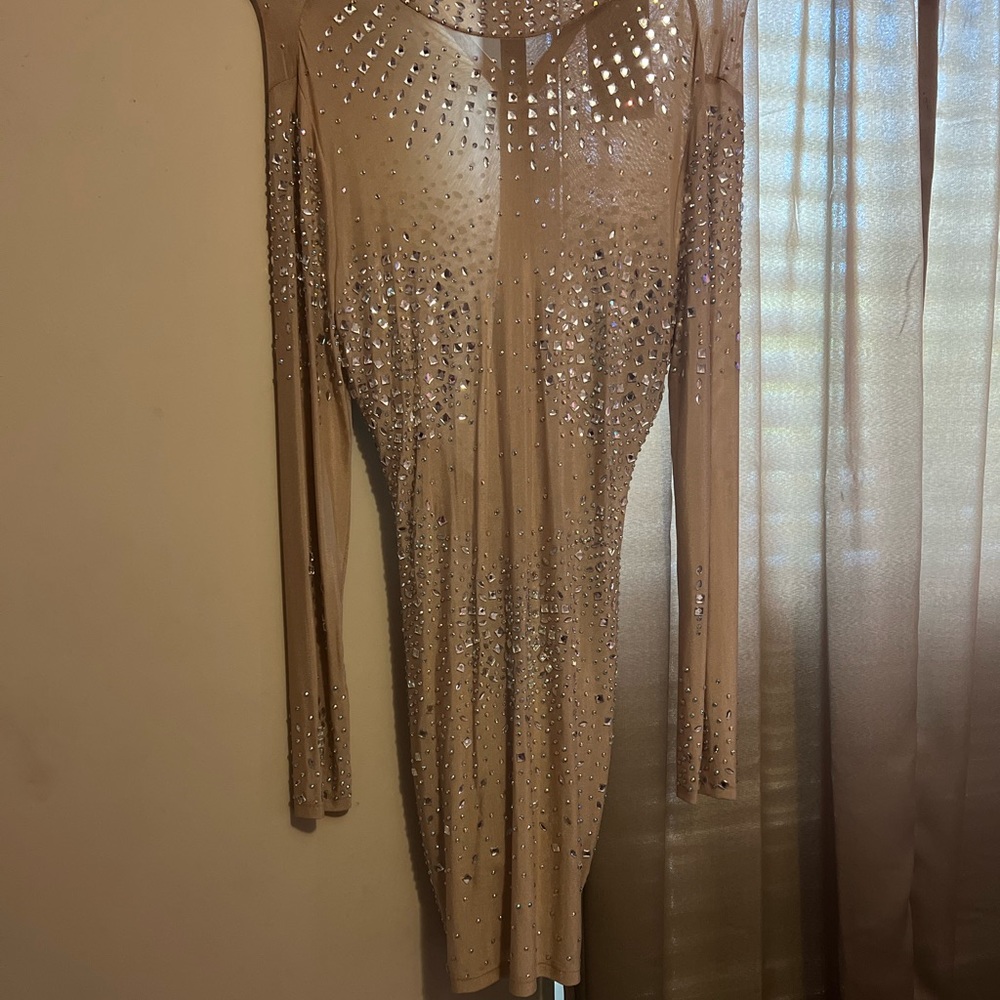 See though mesh dress
